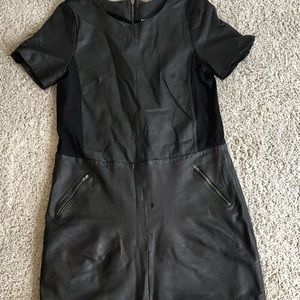 Halogen leather dress